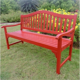 Garden Bench 3 Seater Patio Outdoor Metal Wood Picnic Chair