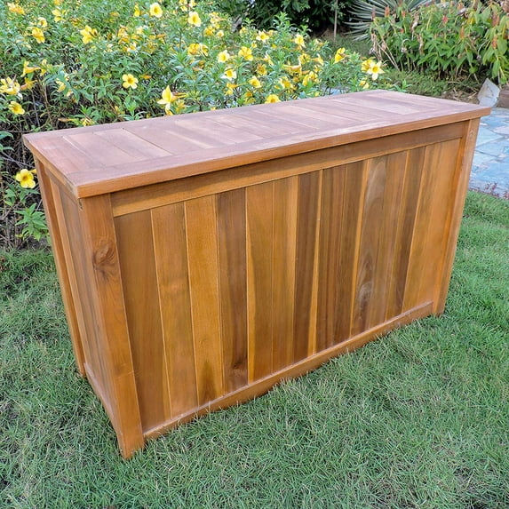 International Caravan Royal Fiji Outdoor Weather-Resistant Wooden Deck Box, Multi-Color