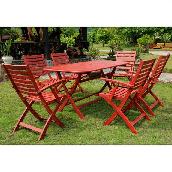 International Caravan Royal Tahiti 7 Piece Dining Set