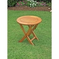 thumbnail image 1 of International Caravan Royal Tahiti Round Wood Folding Table, 1 of 2
