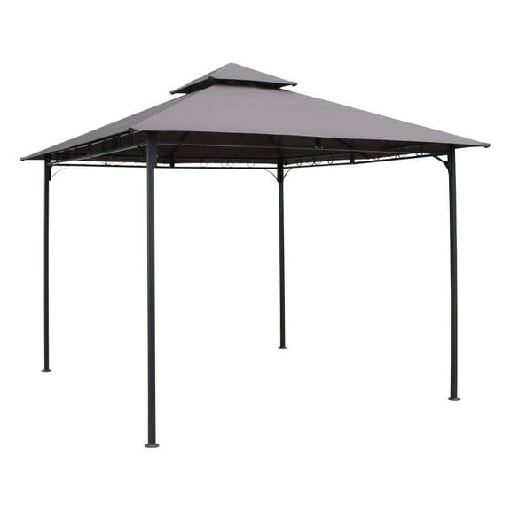 International Caravan ST. Kitts 10-Foot Vented Canopy Gazebo, Grey