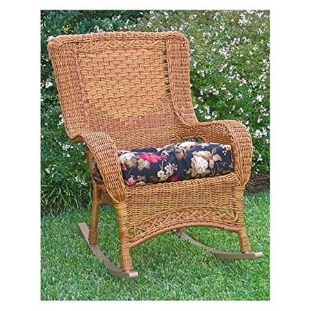 International Caravan San Tropez Resin Wicker Rocker-Color:Mocha