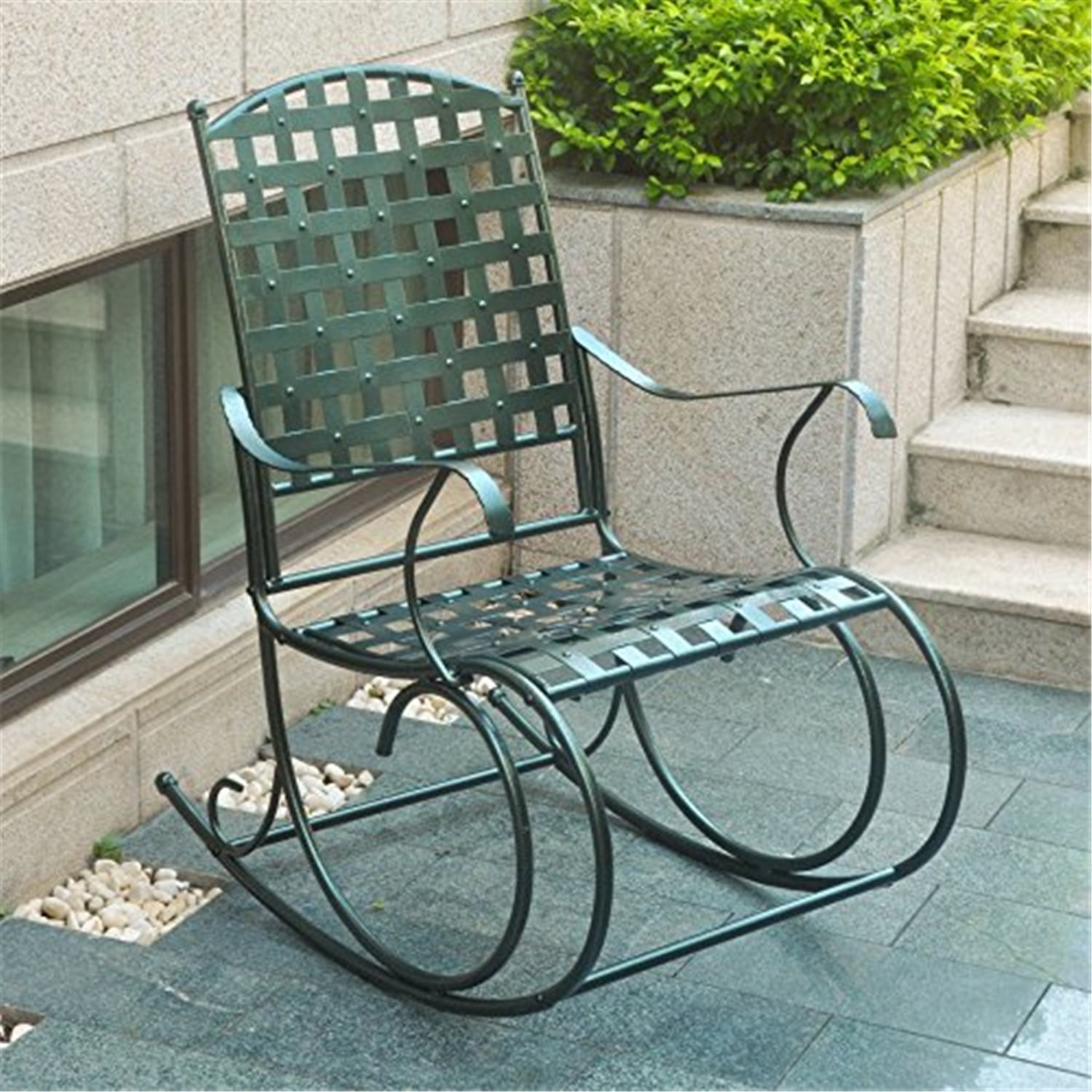 International Caravan Santa Fe Iron Nailhead Rocker International Caravan Santa Fe Iron Nailhead Rocker