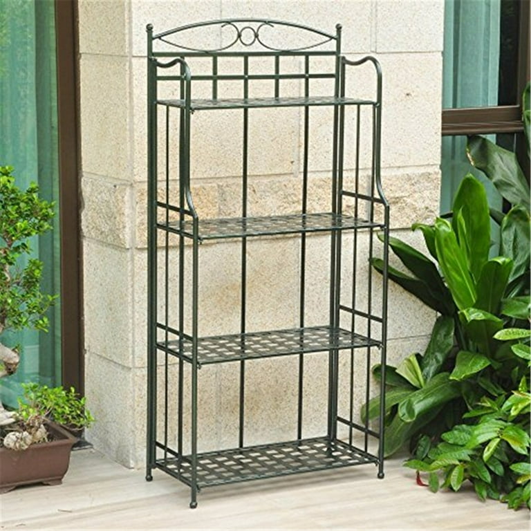 International Caravan Santa Fe Nailhead 4-Tier Bakers Rack International Caravan Santa Fe Nailhead 4-Tier Bakers Rack