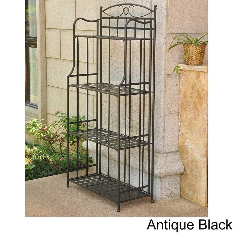 International Caravan Santa Fe Iron Nailhead 3-Tier Plant/Utility Shelf International Caravan Santa Fe Iron Nailhead 3-Tier Plant/Utility Shelf