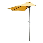 International Caravan St. Kitts 9' Half Patio Umbrella in Lemon Yellow