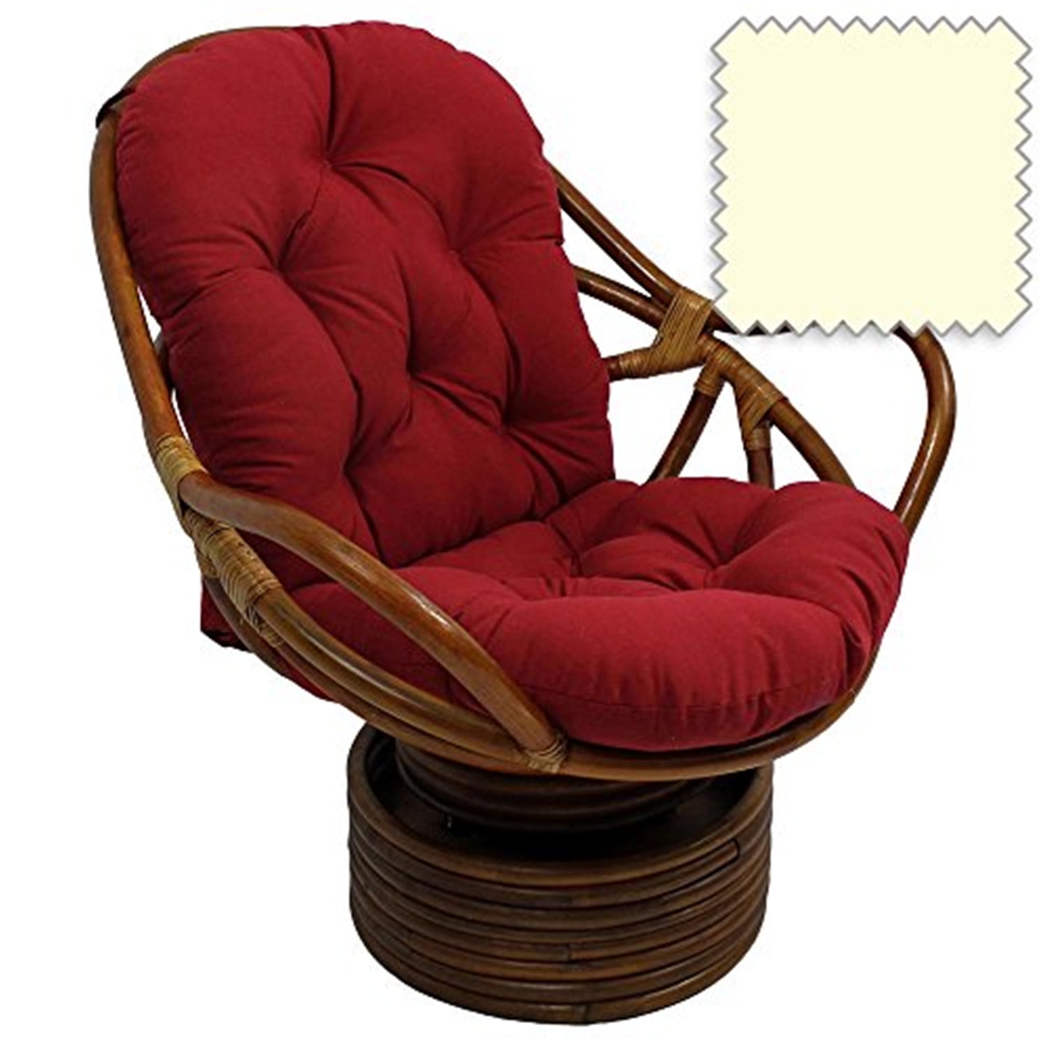 International Caravan Swivel Rocker Chair with Solid Cushion