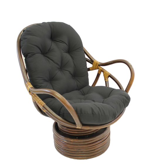 Swivel Rocker with Twill Cushion -Black
