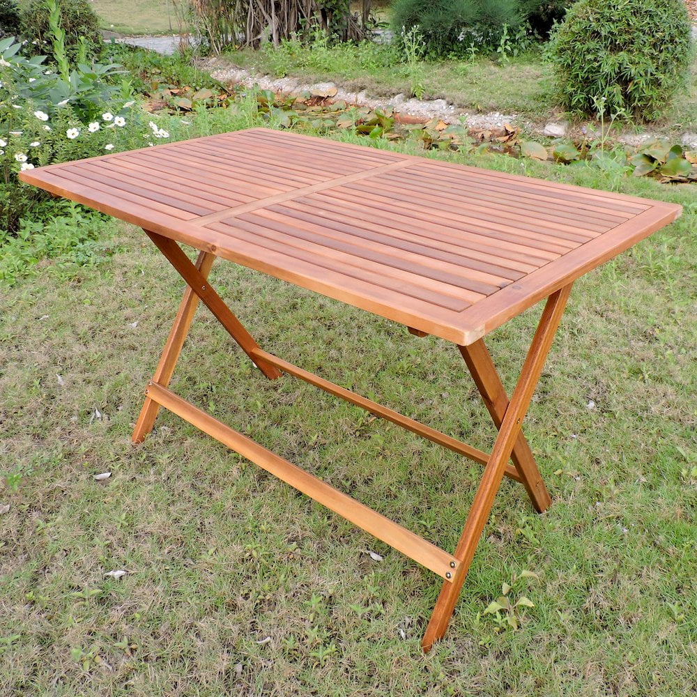 International Caravan Rectangular Hardwood Folding Dining Table International Caravan Rectangular Hardwood Folding Dining Table