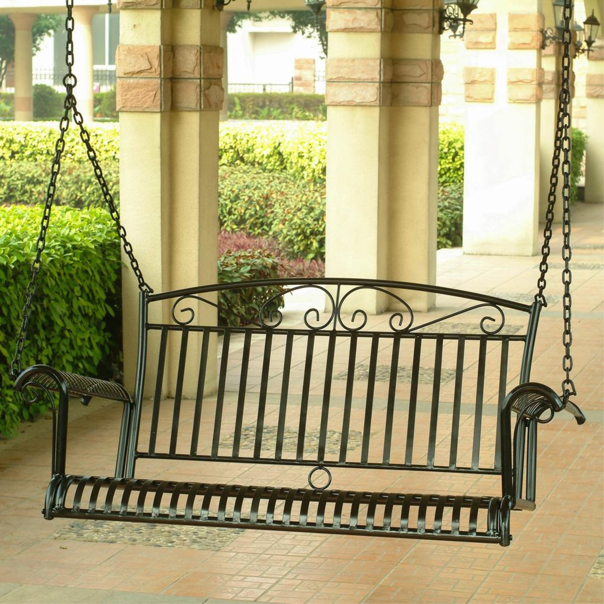 Tropico Iron Patio Porch Swing - Thumbnail 2