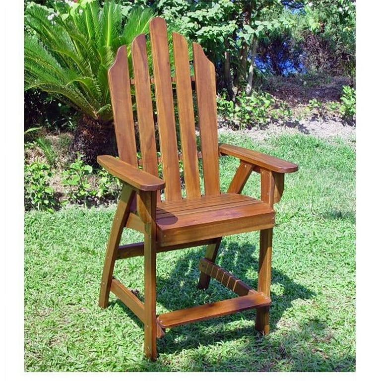 International Caravan Wood Adirondack Bar Chair International Caravan Wood Adirondack Bar Chair