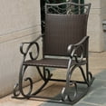 thumbnail image 1 of International Caravan Valencia Resin Patio Rocker in Chocolate, 1 of 2