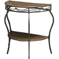 thumbnail image 1 of Valencia Resin Wicker/Steel Two Tier Half Moon Wall Table, 1 of 3