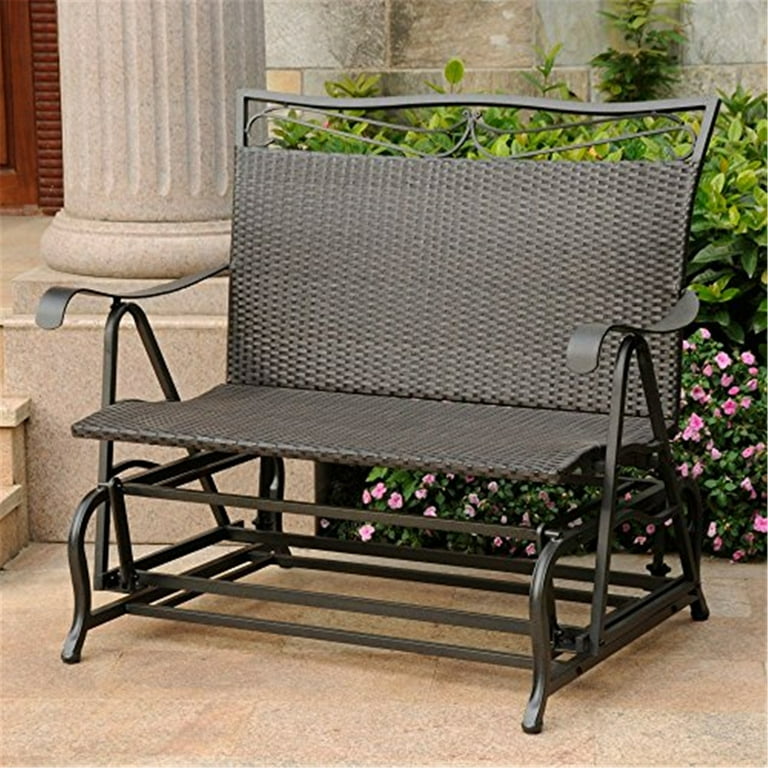 International Caravan Valencia Resin Wicker/Steel Single Glider International Caravan Valencia Resin Wicker/Steel Single Glider