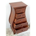 thumbnail image 1 of International Caravan Windsor 5 Drawer Bombe Chest in Walnut Stain, 1 of 2