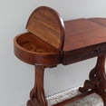 thumbnail image 1 of Windsor Carved Wood Writing Table with Flip-up Drawers, 1 of 2