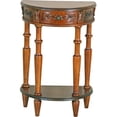 thumbnail image 1 of International Caravan Windsor Half Moon Console Table in Walnut Stain, 1 of 4