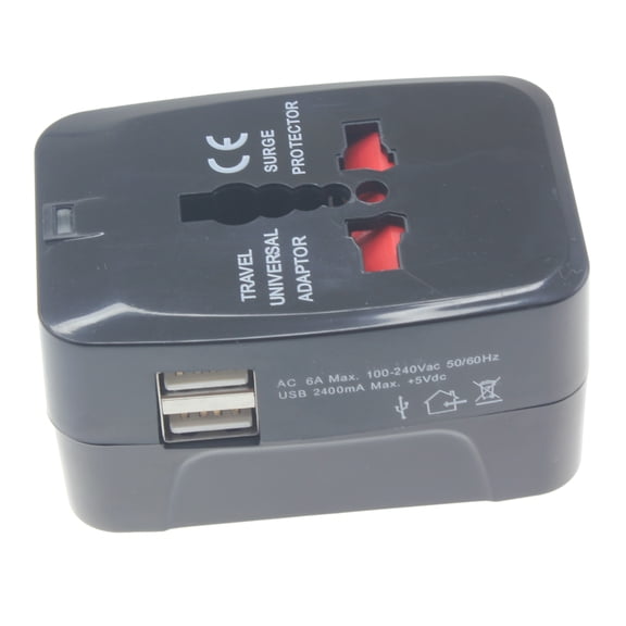 International Charger Compatible WithSamsung Galaxy S20/S21/S22 Plus,Ultra,FE- USB 2-Port Travel Adapter Plug Converter AC Power