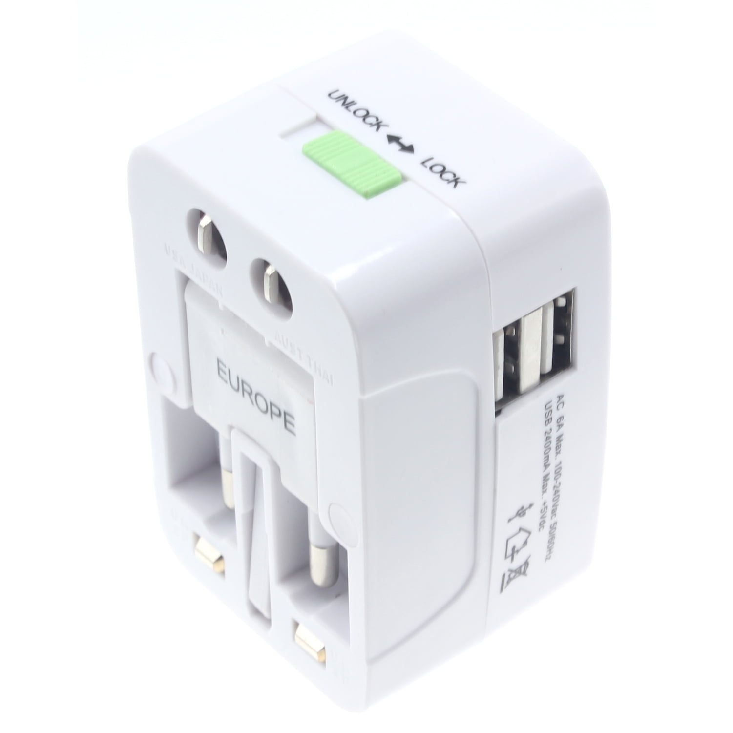 International Charger for iPhone 15/Pro/Max/Plus - USB 2-Port Travel  Adapter Plug Converter AC Power World Adaptor for iPhone 15/Pro/Max/Plus 