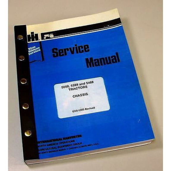 International Chassis Service Manual For 5088 5488 5488 Tractor Repair Shop Ih