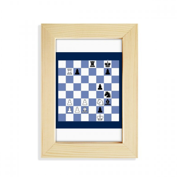 International Chess Composition Tactic Desktop Display Photo Frame Picture Art Painting 5x7 inch