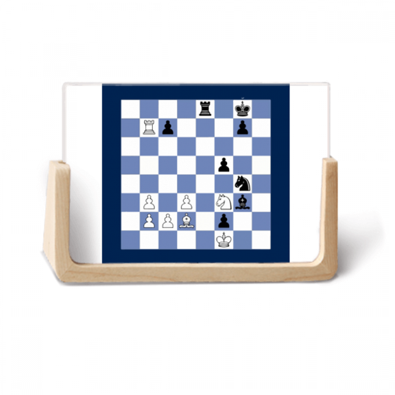 International Chess Composition Tactic Photo Wooden Photo Frame Tabletop Display