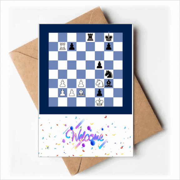 International Chess Composition Tactic Welcome Back Greeting Cards Envelopes Blank