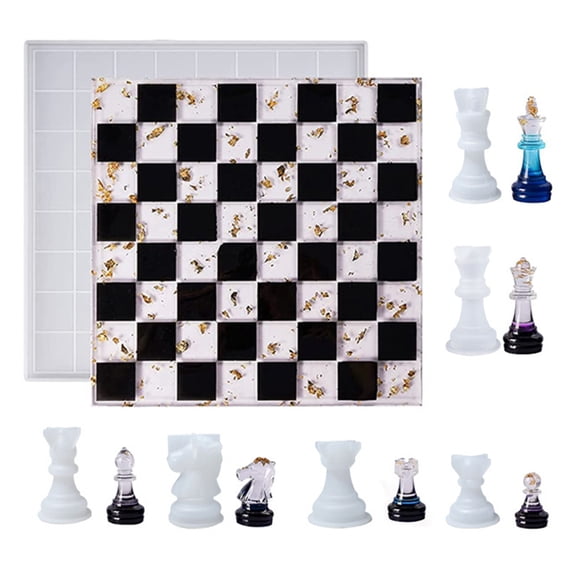 International Chess Silicone Mold Epoxy Resin Mold Chocolate Candy Jewelry Making Handmade Artcraft Mold Nonstick