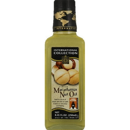 International Collection Cold Pressed Virgin Macadamia Nut Oil, 8.45 fl.oz.(250ml) Bottle