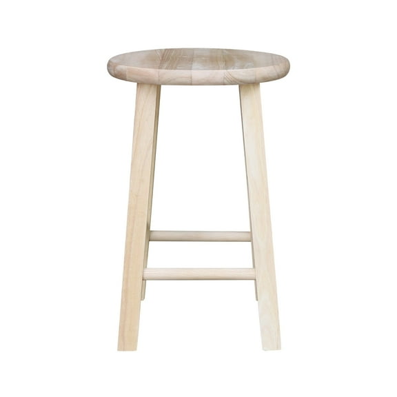International Concepts 18" Round Top Bar Wood Dining Stool