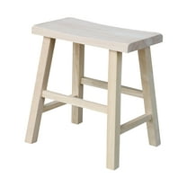 International Concepts 18" Saddleseat Wood Stool Unfinished