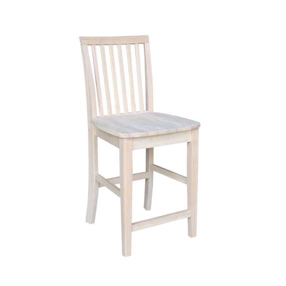 International Concepts 24" Mission Stool, Unfinished