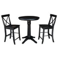 thumbnail image 1 of International Concepts 3 Piece 30" Round Counter Height Dining Set, 1 of 5