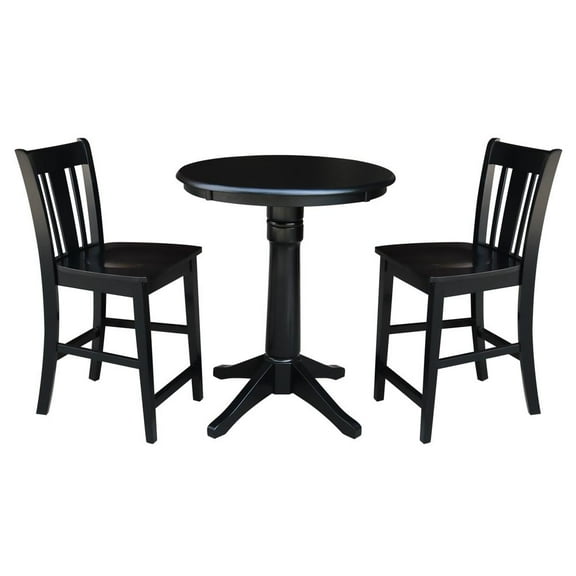 International Concepts 3 Piece 30" Round Counter Height Dining Set