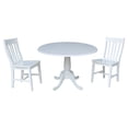 thumbnail image 1 of 42 In Round Top Pedestal Drop Leaf Table with 2 Chairs, 1 of 11