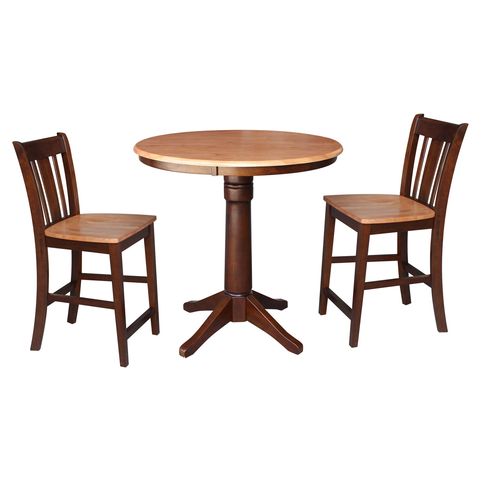 International Concepts 3Piece Solid Wood Counter Height Dining Set