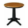 thumbnail image 1 of International Concepts 30 in. Round Solid Wood 29.9 in. H Dining Table in Black/Cherry, 1 of 7