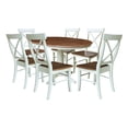 thumbnail image 1 of 36" Round Extension Dining Table with 6 X-Back Chairs - Multi-Color, 1 of 3