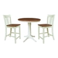 thumbnail image 1 of 36" Round Extension Table with 2 Counter Height Stools - Multi-Color, 1 of 3