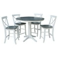 thumbnail image 1 of International Concepts 36" Solid Wood Extension Dining Table With 4 Stools, 1 of 7