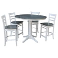 thumbnail image 1 of International Concepts 36" Solid Wood Extension Dining Table With Stools, 1 of 5