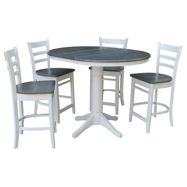 International Concepts 36" Solid Wood Extension Dining Table With Stools