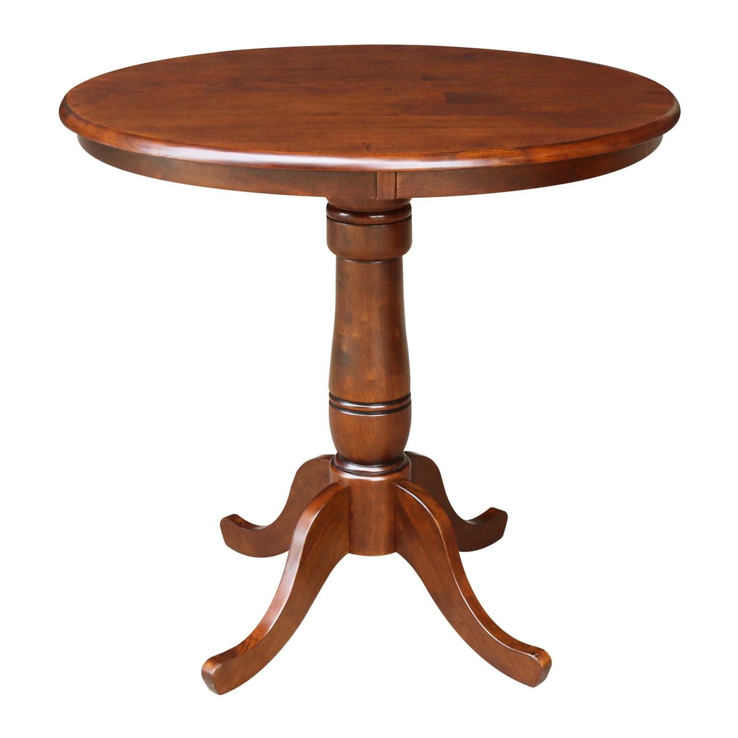 Espresso Medium Wood Round Extendable Counter Height Table