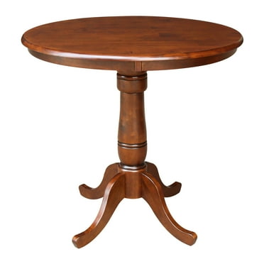 International Concepts 36" Solid Wood Round Top Counter Table in Espresso