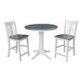 thumbnail image 1 of International Concepts 36" Solid Wood Table With 2 San Remo Counter Stools, 1 of 8