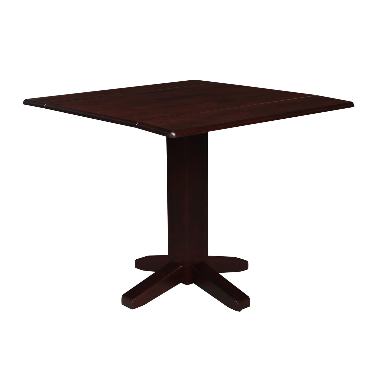 36'' Rich Mocha Solid Wood Extendable Dining Table