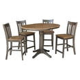 thumbnail image 1 of 36" Round Extension Dining Table with 4 San Remo Counter Height Stools, 1 of 5