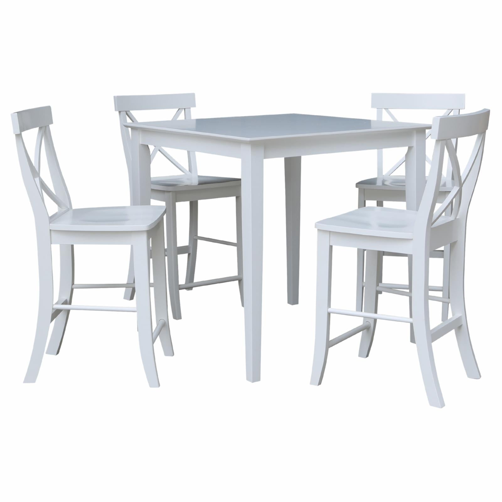 International Concepts 36" x 36" CounterHeight Dining Table with 4 X ...