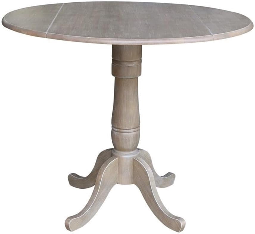 International Concepts 42" Round Dual Drop Leaf Pedestal Table35.5" H