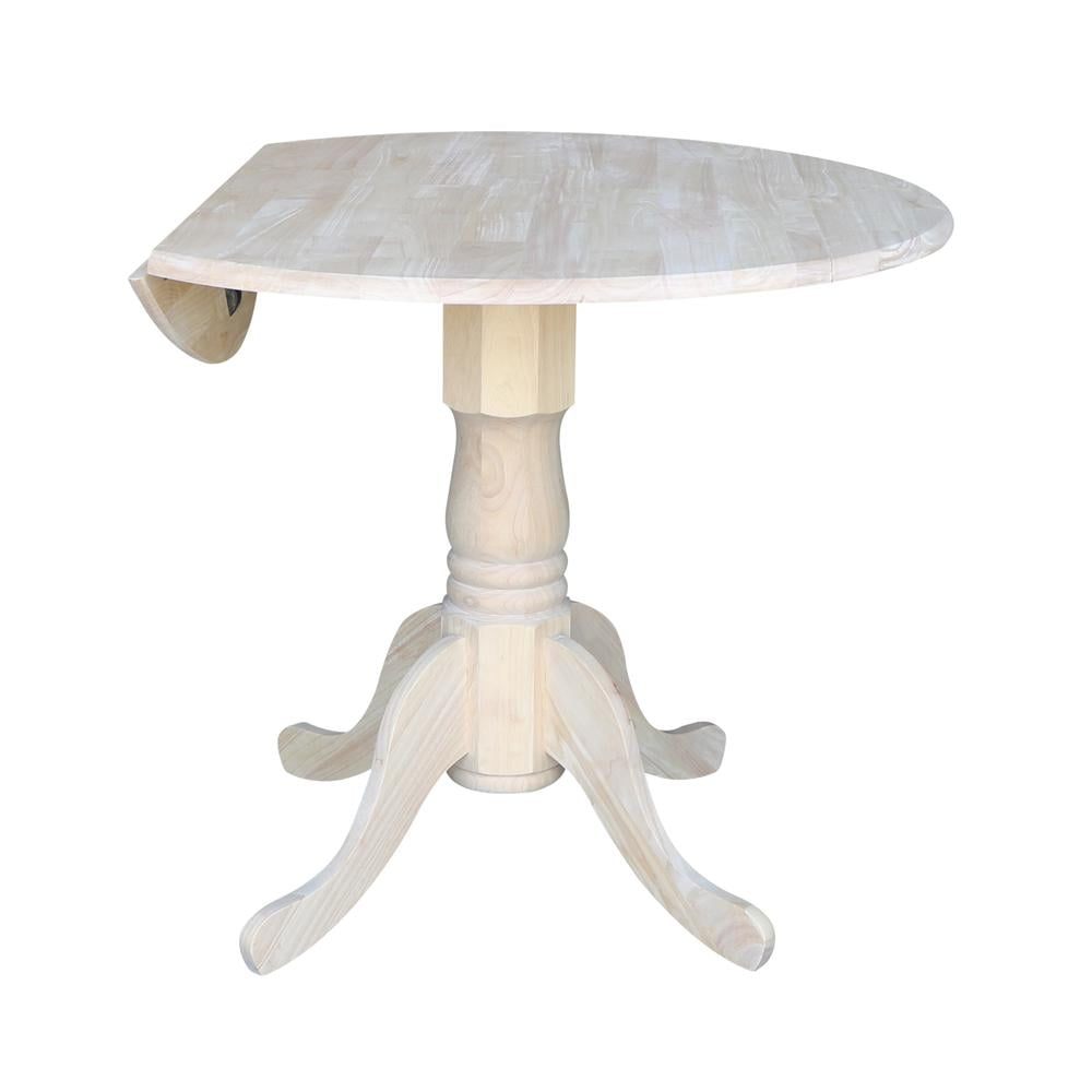 Elegant French Country 36" Round Extendable Wood Dining Table